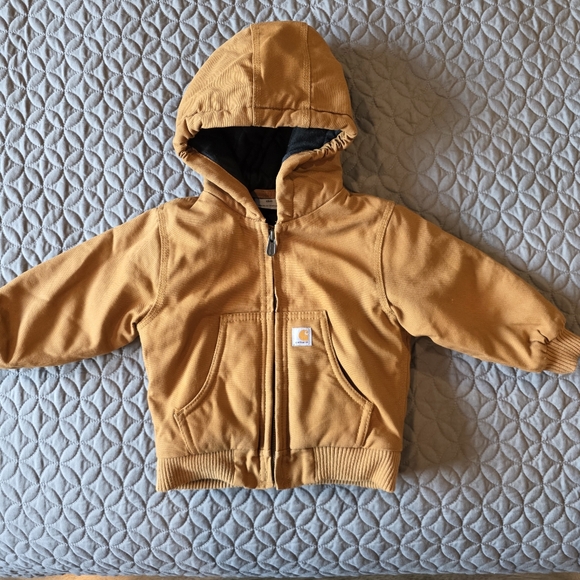 Carhartt Tan Classic Hooded Coat Infant 12 Mo.